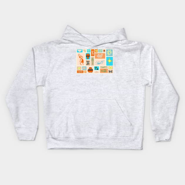 Southwestern Panel - Sand Kids Hoodie by wiccked